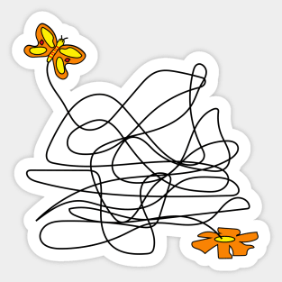 Drunken Butterfly Sticker